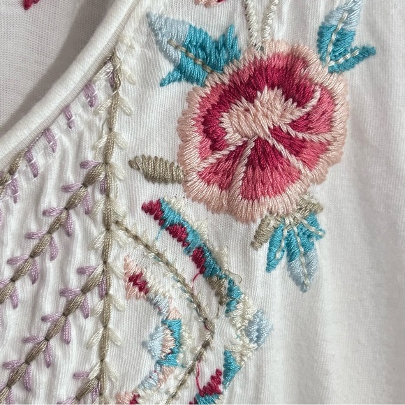 Johnny Was Embroidered Cotton Tank Dress - Picture 8 of 11